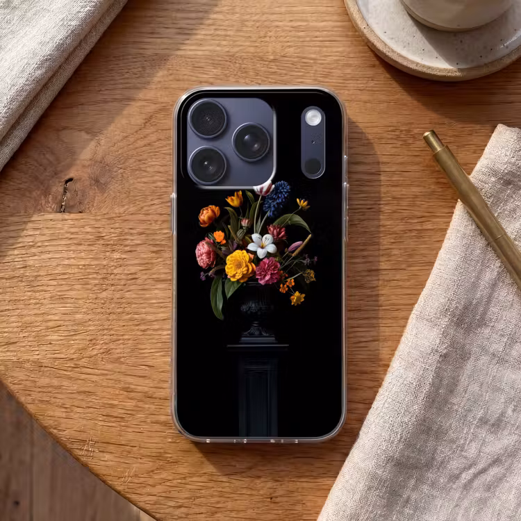 Lente - Bloemen - Klassiek - Vaas Telefoonhoesje iPhone 17 Pro klein -sfeer1