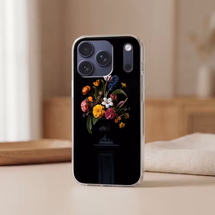 Lente - Bloemen - Klassiek - Vaas Telefoonhoesje iPhone 17 Pro klein -sfeer2