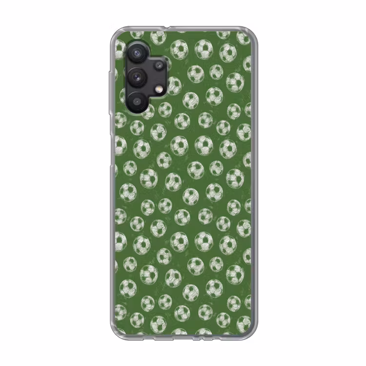 Voetbal - Sport - Groen Telefoonhoesje Samsung Galaxy A32 5G klein 346 -3d