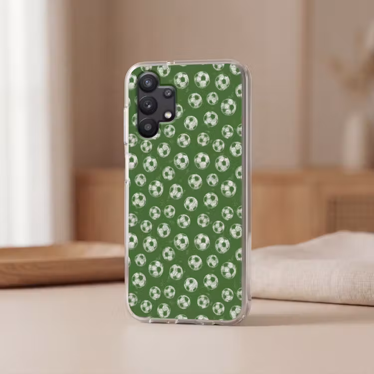 Voetbal - Sport - Groen Telefoonhoesje Samsung Galaxy A32 5G klein 346 -sfeer2