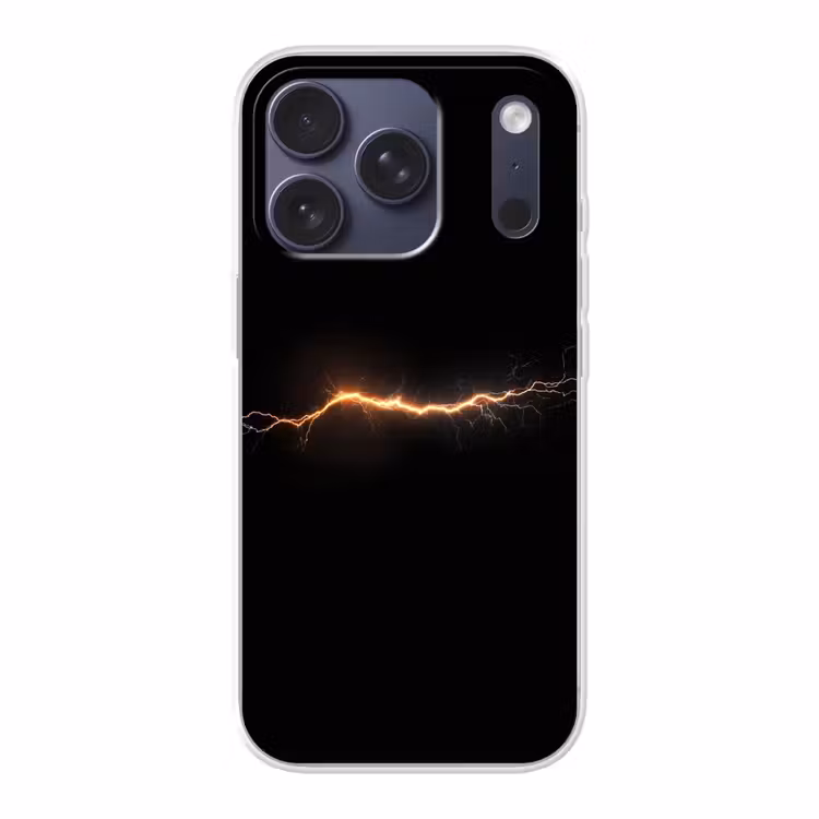 Gaming - Oranje - Bliksemflits - Licht Telefoonhoesje iPhone 17 Pro klein -3d