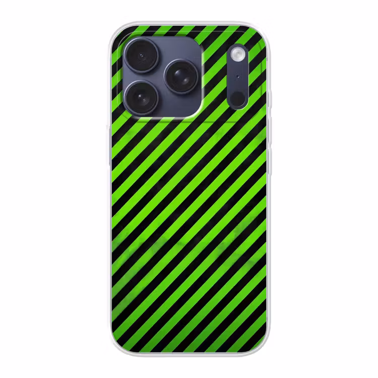 Gaming - Strepen - Schuin - Groen Telefoonhoesje iPhone 17 Pro klein -3d