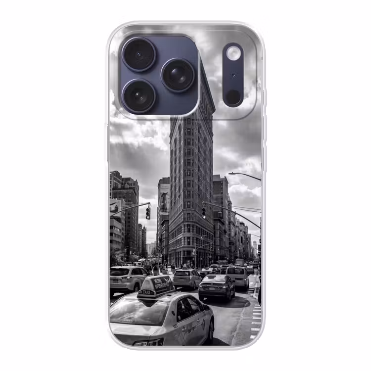 Gebouw - Hoogbouw - Stad - Architectuur - Zwart-wit Telefoonhoesje iPhone 17 Pro klein -3d