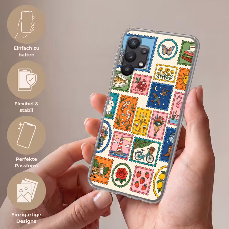 Gebouw - Koepel - Architectuur - Klassiek - Grijs Telefoonhoesje Samsung Galaxy A32 5G klein -sfeer3_DE