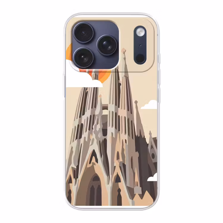 Gebouw - Torens - Architectuur - Abstract - Zonsondergang Telefoonhoesje iPhone 17 Pro klein -3d
