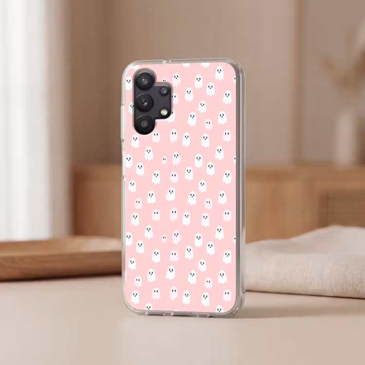 Spookjes - Patroon - Roze Telefoonhoesje Samsung Galaxy A32 5G klein 346 -sfeer2