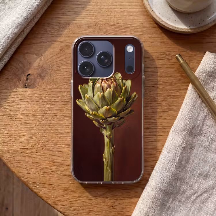 Handyhülle - Gemüse – Artischocke – Grün - Groente - Artisjok - Groen Telefoonhoesje iPhone 17 Pro klein