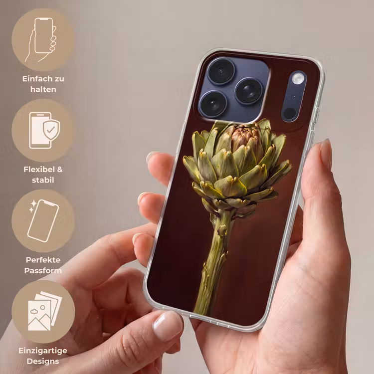 Handyhülle - Gemüse – Artischocke – Grün - Groente - Artisjok - Groen Telefoonhoesje iPhone 17 Pro klein