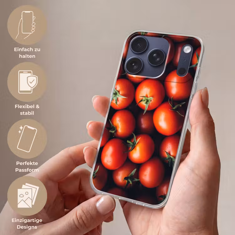 Groente - Rood - Tomaten Telefoonhoesje iPhone 17 Pro klein -sfeer3_DE