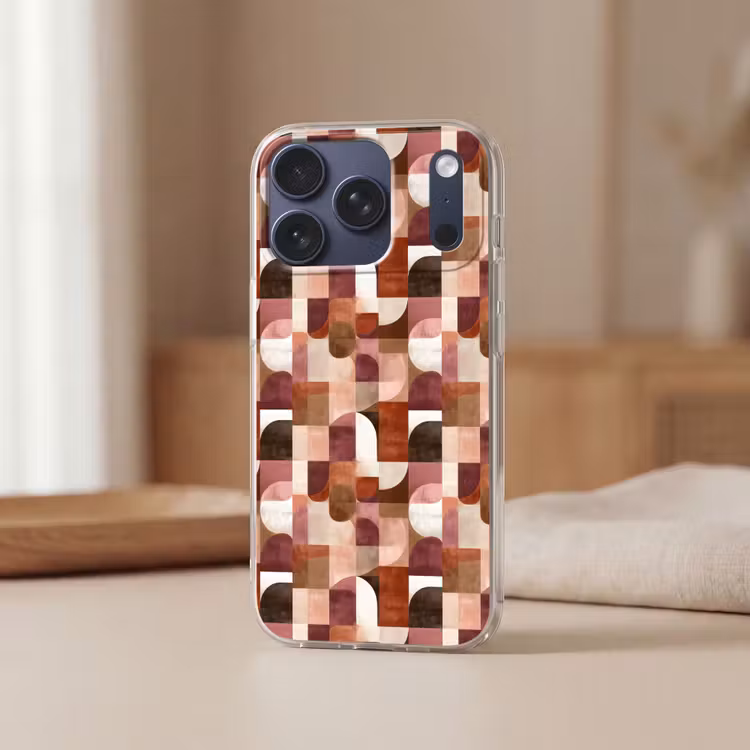 Geometrie - Modern - Retro Telefoonhoesje iPhone 17 Pro klein 878 -sfeer2