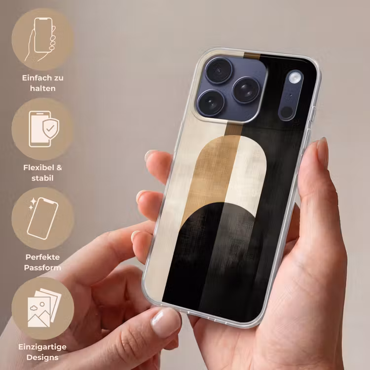 Geometrische - Vormen - Wit Telefoonhoesje iPhone 17 Pro klein -sfeer3_DE