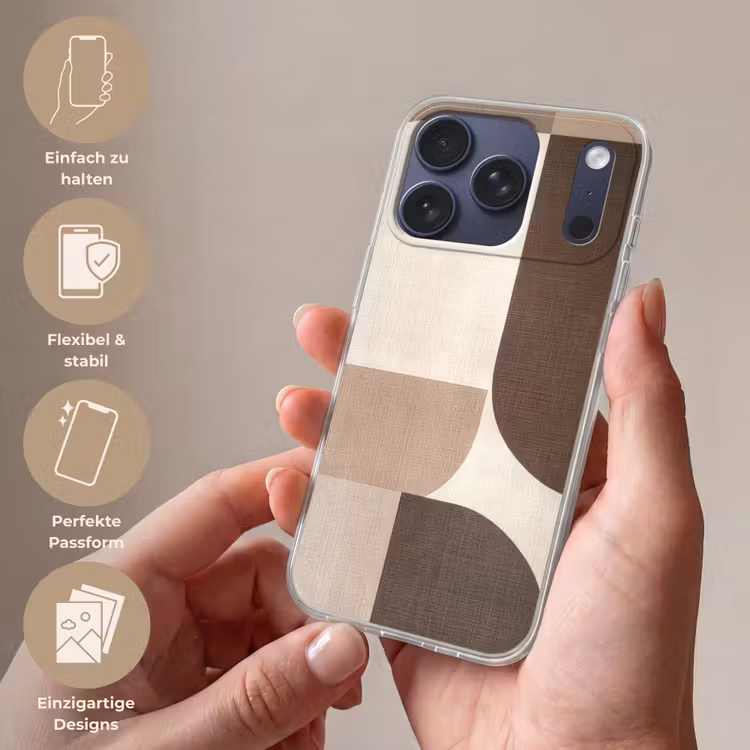Geometrisch - Geweven structuur - Modern Telefoonhoesje iPhone 17 Pro klein -sfeer3_DE