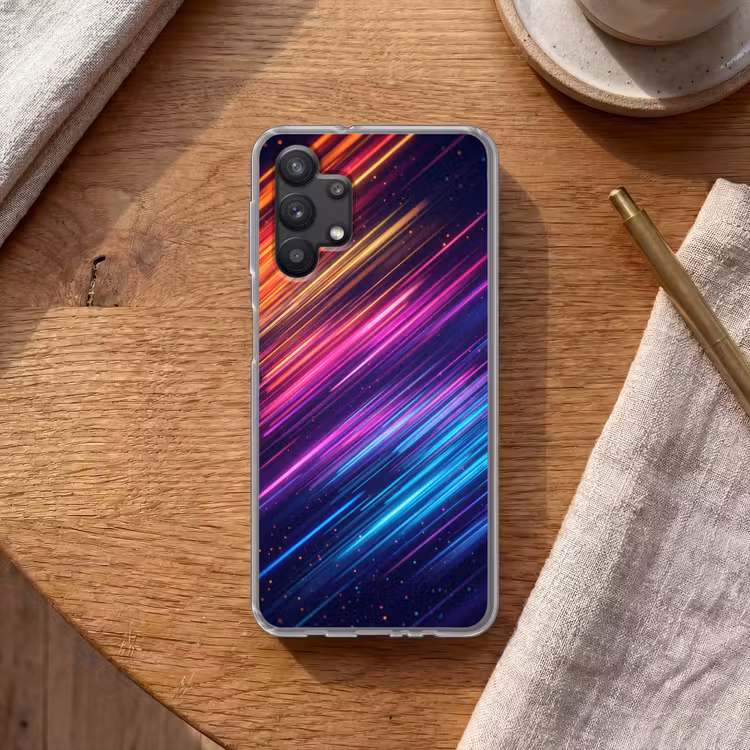 Snelheid - Kosmos - Kleurrijk Telefoonhoesje Samsung Galaxy A32 5G klein -sfeer1