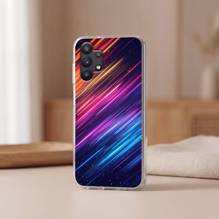 Snelheid - Kosmos - Kleurrijk Telefoonhoesje Samsung Galaxy A32 5G klein -sfeer2