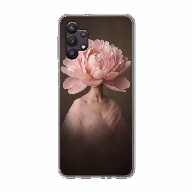 Gezicht - Roos - Roze Telefoonhoesje Samsung Galaxy A32 5G klein -3d