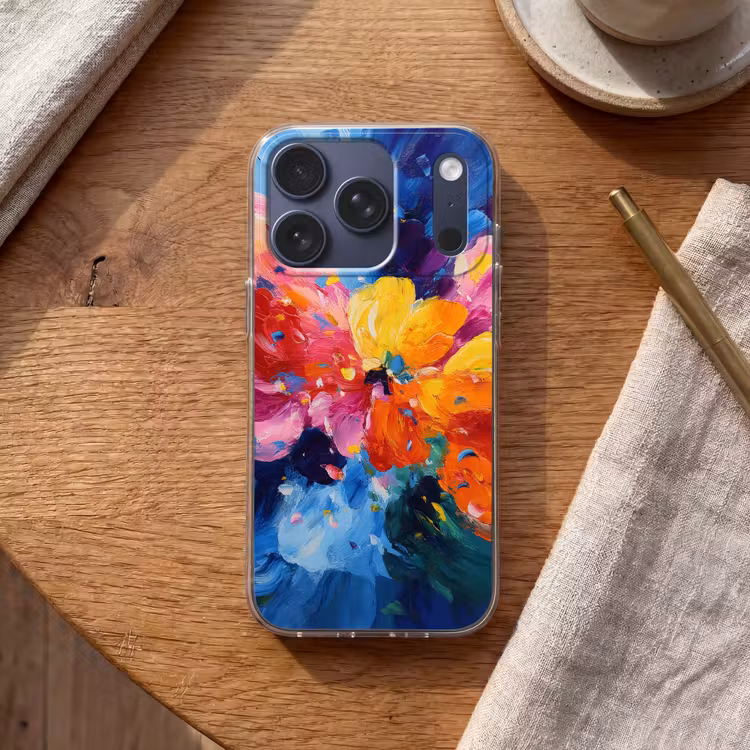 Golvend - Energie - warm Telefoonhoesje iPhone 17 Pro klein -sfeer1