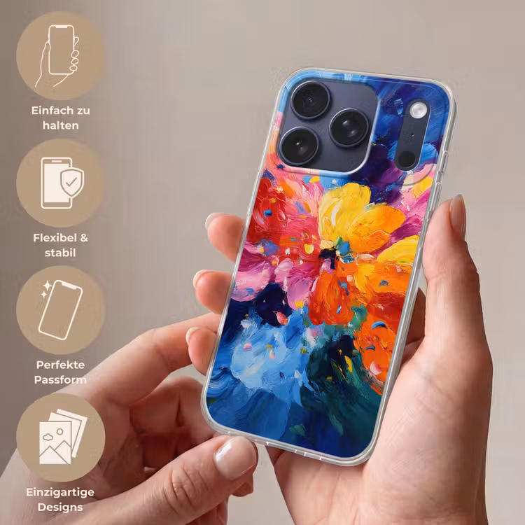 Golvend - Energie - warm Telefoonhoesje iPhone 17 Pro klein -sfeer3_DE