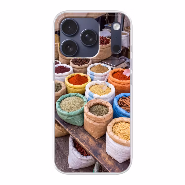 Handyhülle - Gewürze – Beutel – Markt - Kruiden - Zakken - Markt Telefoonhoesje iPhone 17 Pro klein
