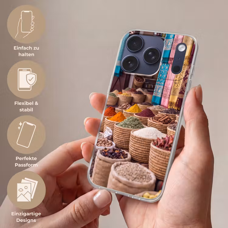 Handyhülle - Gewürze – Körbe – Orientalisch - Kruiden - Manden - Oosters Telefoonhoesje iPhone 17 Pro klein