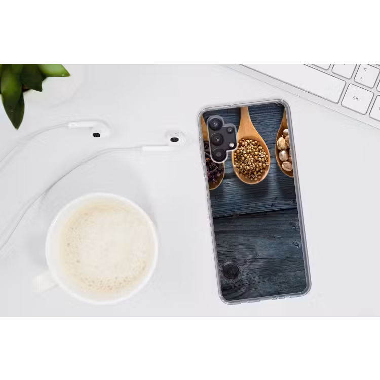 Kruiden - Lepels - Hout - Keuken - Specerijen - Industrieel Telefoonhoesje Samsung Galaxy A32 5G klein -oordopA32_5G