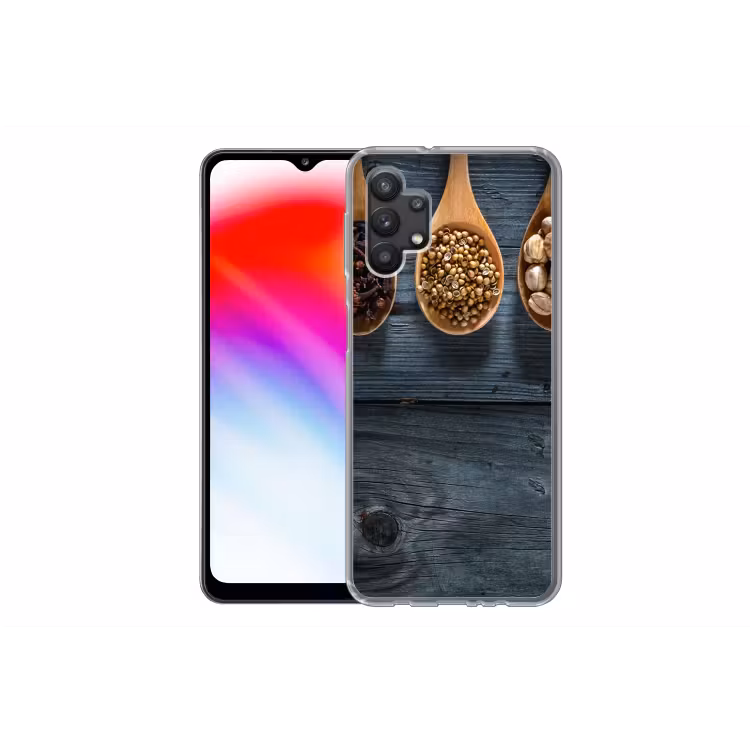 Kruiden - Lepels - Hout - Keuken - Specerijen - Industrieel Telefoonhoesje Samsung Galaxy A32 5G klein -dubbelA32_5G