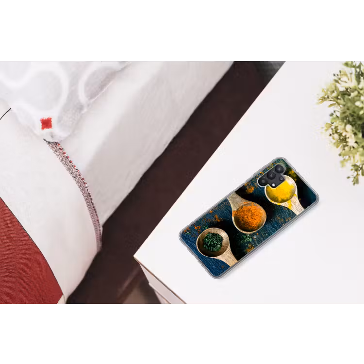 Specerijen - Lepel - Kruiden - Bruin - Geel - Groen Telefoonhoesje Samsung Galaxy A32 5G klein -kamerA32_5G