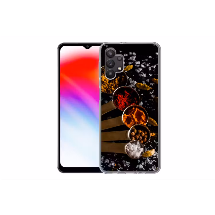 Kruiden - Lepels - Zout - Specerijen - Zwart Telefoonhoesje Samsung Galaxy A32 5G klein -dubbelA32_5G