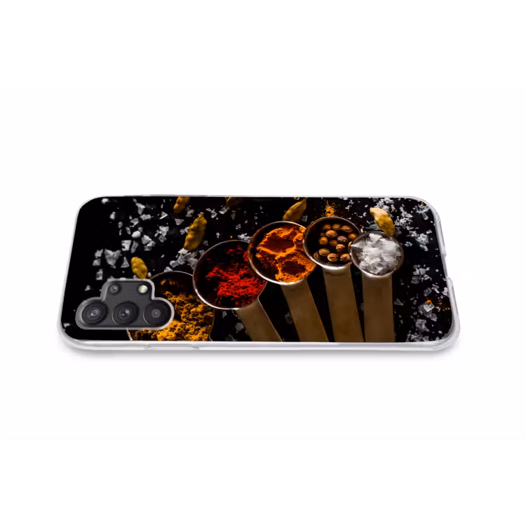 Kruiden - Lepels - Zout - Specerijen - Zwart Telefoonhoesje Samsung Galaxy A32 5G klein -liggendA32_5G