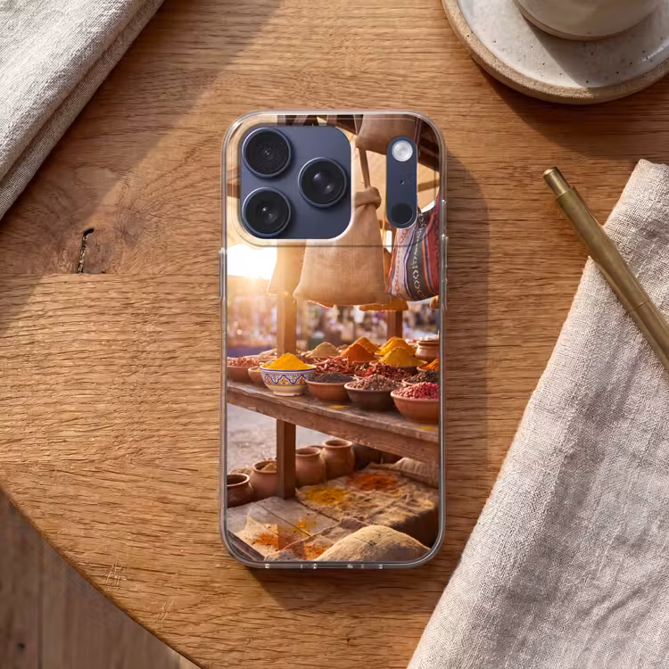 Handyhülle - Gewürze – Markt – Bunt - Specerijen - Markt - Kleurrijk Telefoonhoesje iPhone 17 Pro klein