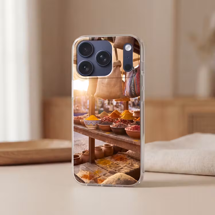 Handyhülle - Gewürze – Markt – Bunt - Specerijen - Markt - Kleurrijk Telefoonhoesje iPhone 17 Pro klein