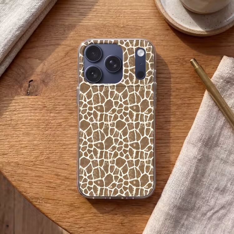 Giraf - Klassiek - Bruin Telefoonhoesje iPhone 17 Pro klein 878 -sfeer1