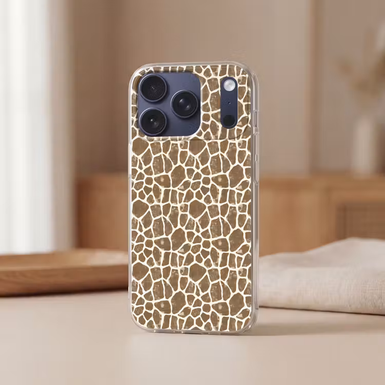 Giraf - Klassiek - Bruin Telefoonhoesje iPhone 17 Pro klein 878 -sfeer2