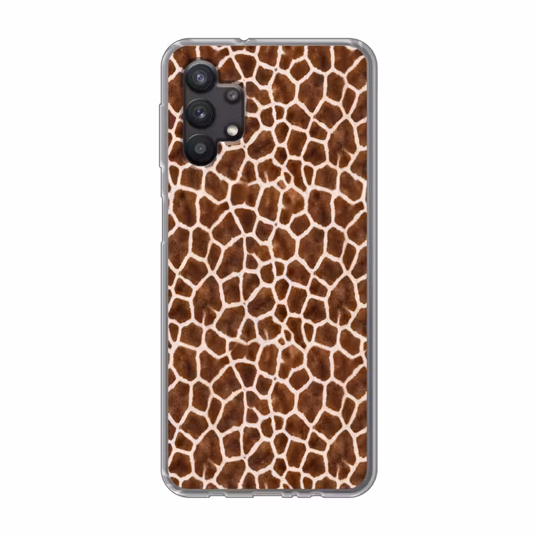 Giraf - Vacht - Klassiek - Bruin Telefoonhoesje Samsung Galaxy A32 5G klein -3d