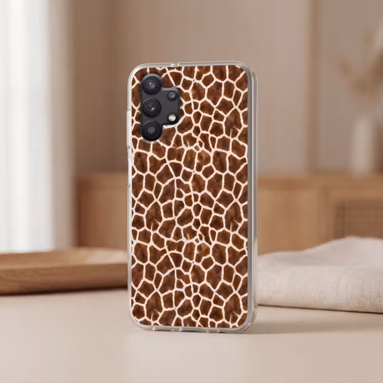 Giraf - Vacht - Klassiek - Bruin Telefoonhoesje Samsung Galaxy A32 5G klein -sfeer2