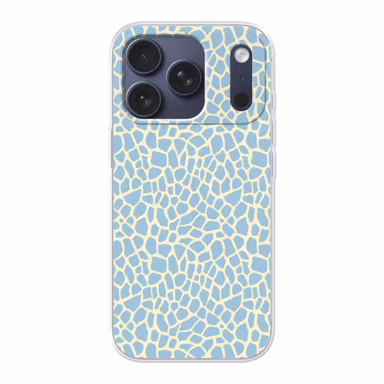 Giraf - Modern - Blauw Telefoonhoesje iPhone 17 Pro klein 878 -3d