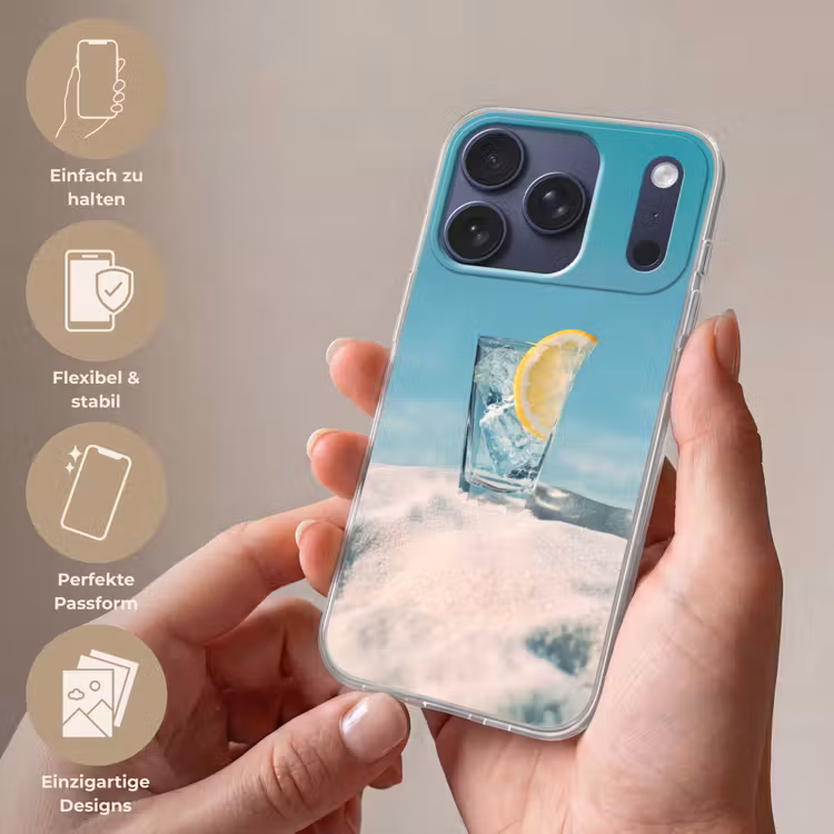 Glas - ijsblokjes - Citroen Telefoonhoesje iPhone 17 Pro klein -sfeer3_DE
