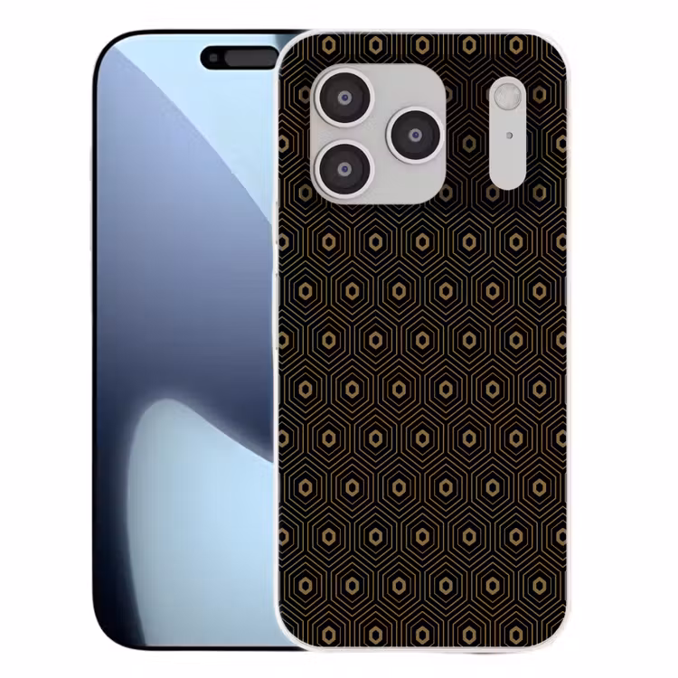 Goud - Illusie - Patroon Telefoonhoesje iPhone 17 Pro klein 878 -3d