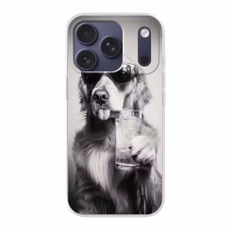 Golden retriever - Hond - Zonnebril - Gkas Telefoonhoesje iPhone 17 Pro klein -3d