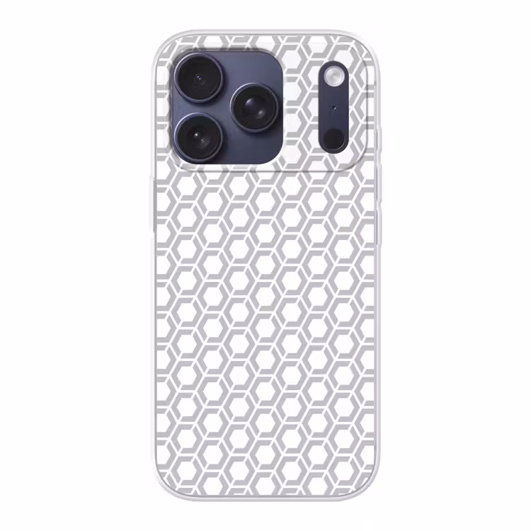 Grafisch - Patroon - Modern - Hexagon Telefoonhoesje iPhone 17 Pro klein 878 -3d