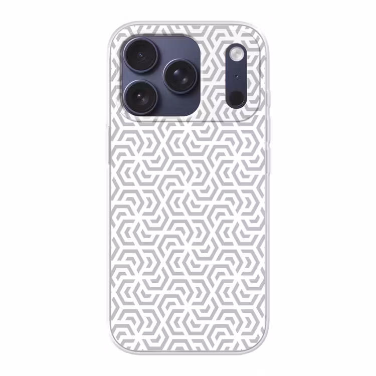 Grafisch - Patroon - Modern - Hexagon Telefoonhoesje iPhone 17 Pro klein 878 -3d