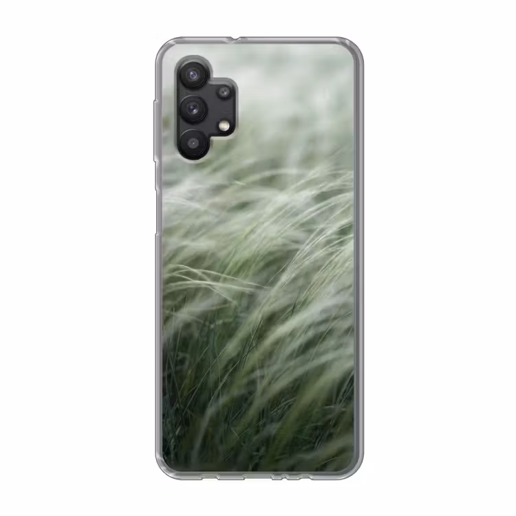 Gras - Wazig - Natuur - Groen - Zacht Telefoonhoesje Samsung Galaxy A32 5G klein -3d