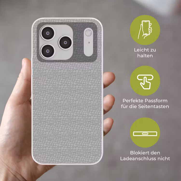 Grijs - Reptiel - Dier - Patroon Telefoonhoesje iPhone 17 Pro klein 878 -sfeer3_DE
