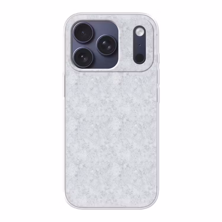 Grijs - Terrazzo-effect - Beton Telefoonhoesje iPhone 17 Pro klein 878 -3d