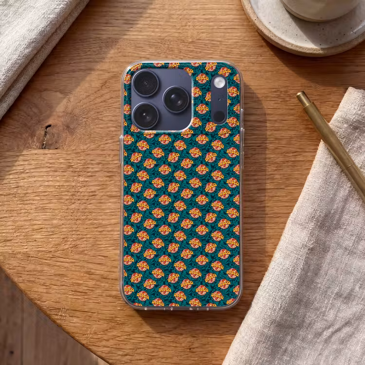 Groen - Disco - Patroon Telefoonhoesje iPhone 17 Pro klein 878 -sfeer1