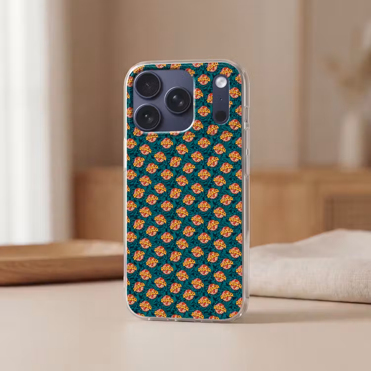 Groen - Disco - Patroon Telefoonhoesje iPhone 17 Pro klein 878 -sfeer2