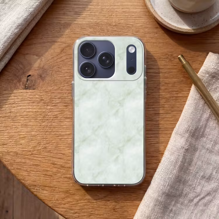 Groen - Marmer - Vloeiende aders Telefoonhoesje iPhone 17 Pro klein 878 -sfeer1
