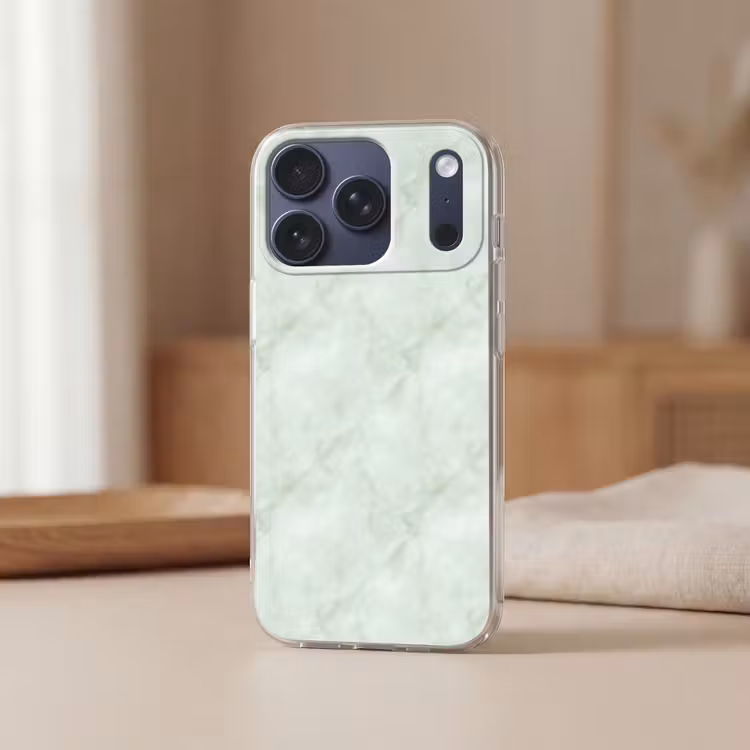 Groen - Marmer - Vloeiende aders Telefoonhoesje iPhone 17 Pro klein 878 -sfeer2