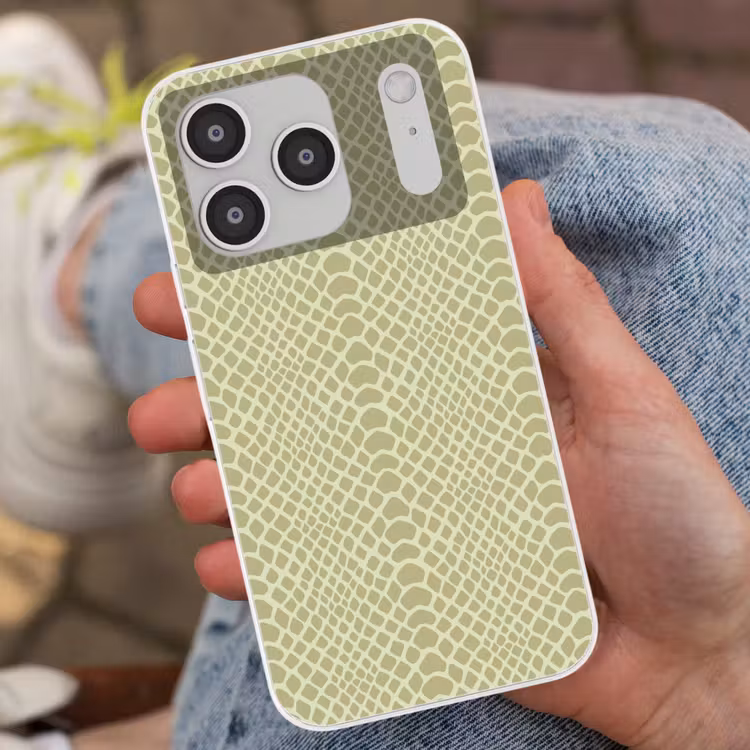 Groen - Patroon - Schubben Telefoonhoesje iPhone 17 Pro klein 878 -sfeer2