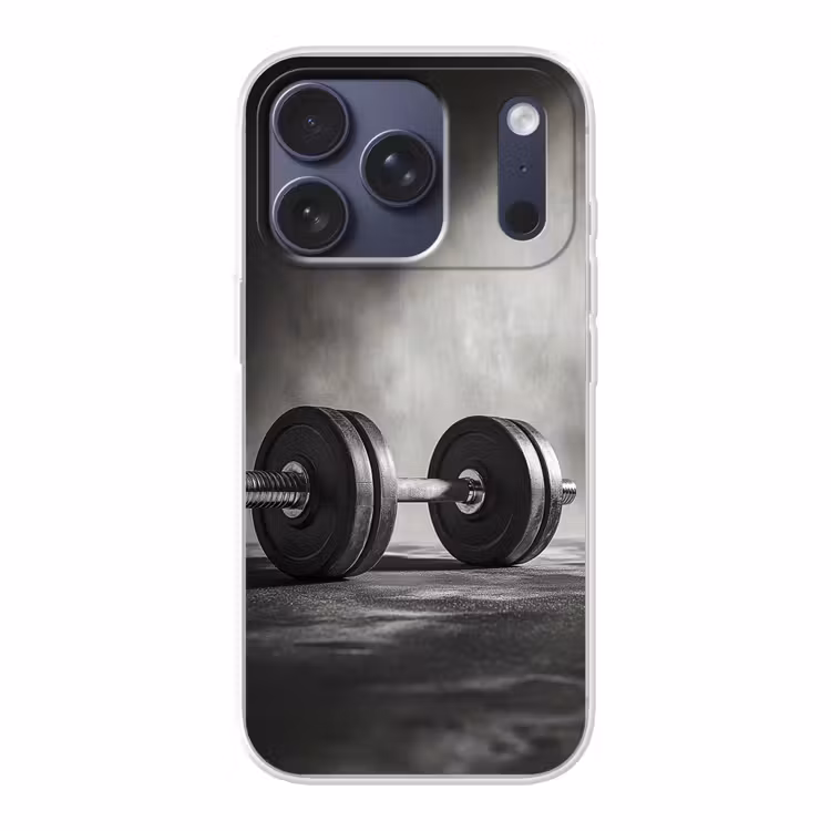 Halter - Gewichten - Zwart Telefoonhoesje iPhone 17 Pro klein -3d