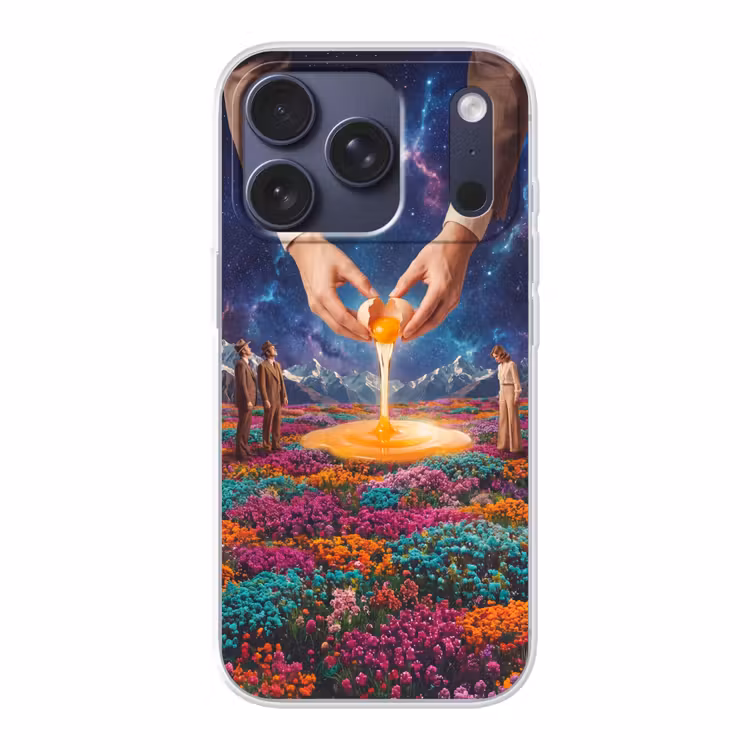 Handyhülle - Hände – Ei – Surrealismus - Handen - Ei - Surrealisme Telefoonhoesje iPhone 17 Pro klein